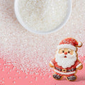 Christmas Edible White Sprinkles,Edible Sanding Sugar Crystals for Cake Decorating,150g/5.3oz,Sprinkle Mix for Cookies,Ice Cream,Fondant Cake,Caramel Apples,Cupcakes,Desserts,White Sugar Sprinkles