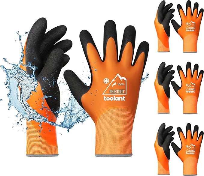 Waterproof Winter Work Gloves for Men and Women, Touchscreen, Freezer Gloves, Thermal Insulated, for Cold Weather