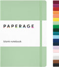 PAPERAGE Blank Journal Notebook, (Sage Green), 160 Pages, Medium 5.6 in x 8 in - 100 GSM Thick Paper – Hardcover Journaling Notebook for Work, School, Note Taking or Sketching