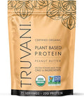 Truvani Vegan Pea Protein Powder | Peanut Butter | 20g Organic Plant Based Protein | 20 Servings | Keto | Gluten & Dairy Free | Low Carb | No Added Sugar