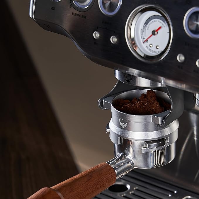 54mm Espresso Bar Accessories – Must-Have Coffee Tools Set with Tamper, Distributor, WDT Stirrer, Dosing Funnel, Puck Screen & Rosewood Organizer | Espresso Machine Accessories Kit