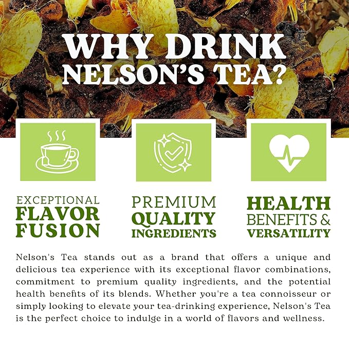 Nelson's Tea Really Root Beer - Sarsaparilla Root Herbal Loose Leaf Tea; Blend of Flavors like Sarsaparilla, Sassafras Burdock, and More! - 4 oz