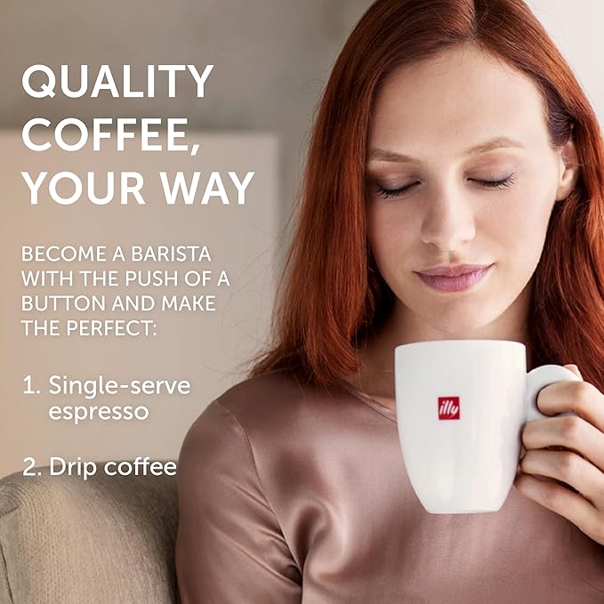 Illy Y3.3 Espresso Machine, Single Serve Coffee Machine for IperEspresso Capsules, Single Cup Espresso Maker (Amalfi Blue)