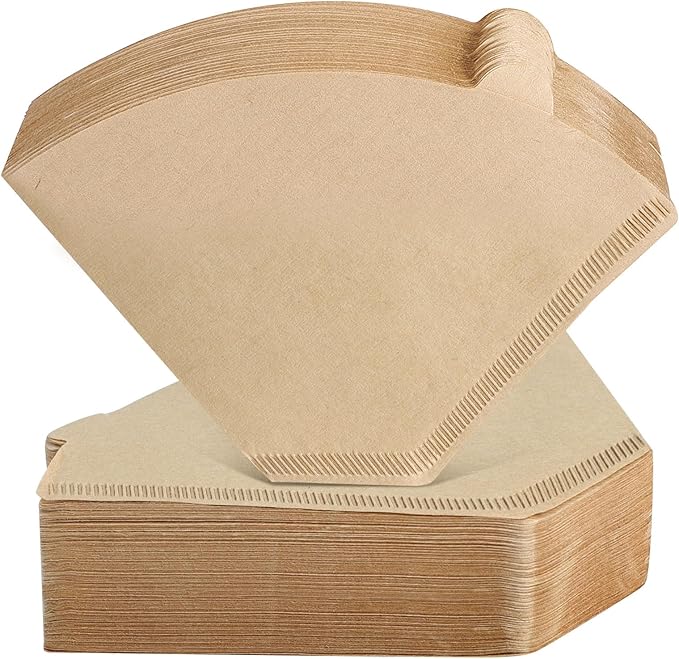 Niveaya Coffee Filters 8-12 cup - 200 Count, Size #4 Unbleached Natural Brown, Disposable for Pour Over and Drip Coffee Maker