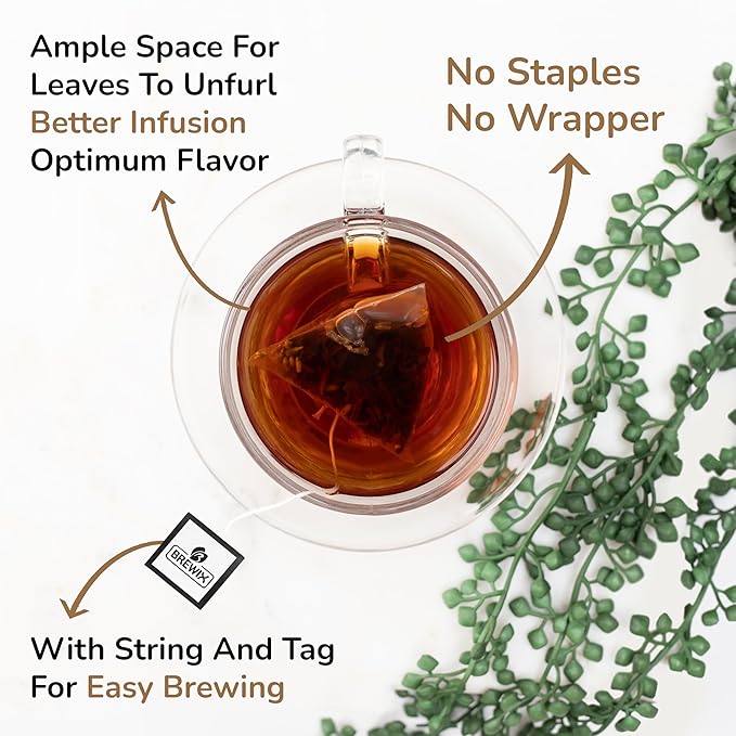 BREWIX, Earl Grey with Lavender Tea, Picnic in Paris Black Tea (25 Pyramid Tea Bags) | Black Tea with Bergamot, Lavender and Vanilla Notes | Gourmet Tea