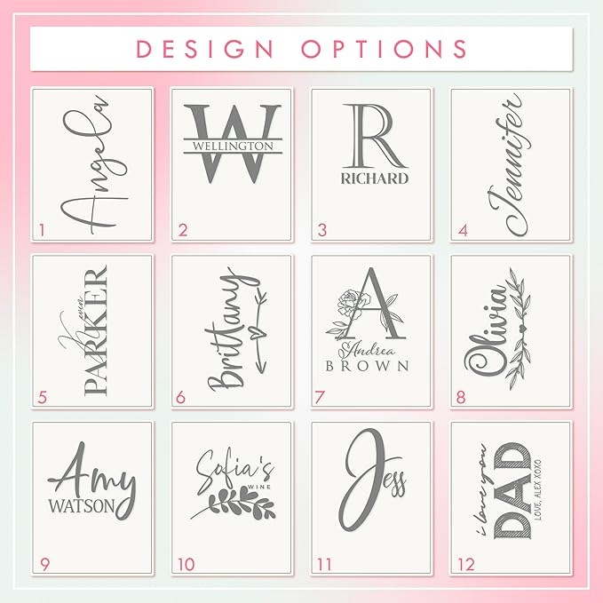 Personalized Tumbler with Engraved Name - 12 Designs, 20 Oz Coffee Tumbler with Slider Lid, Rose Gold, Double Wall Insulated - Custom Gifts for Women