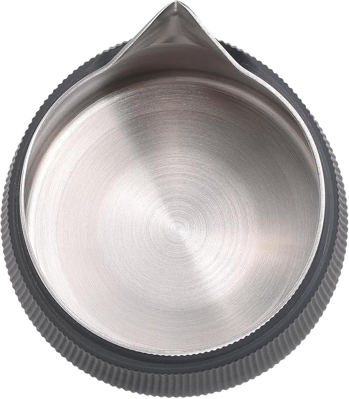 Normcore Handleless Milk Frothing Jug, Milk Pitcher 15.2 oz, Milk Frother Steamer Cup Stainless Steel Espresso Cup, Sharp Spout, Silver, 450 ml