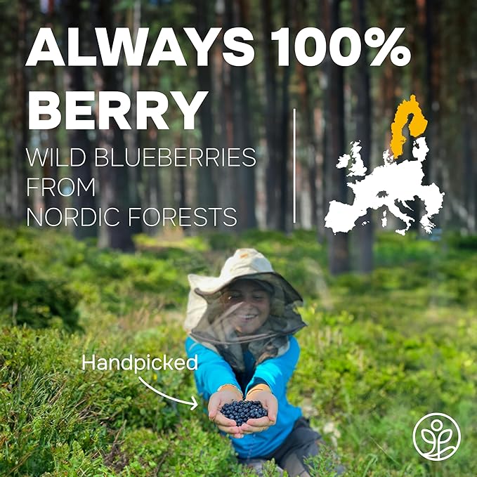 Jungle Powders Freeze Dried Wild Blueberry Powder 3.5 Ounce Bag Blueberry Powder For Smoothies Baking Extract Nordic Freeze Dried Blueberries No Sugar Added Additive-Free Bilberry Dehydrated