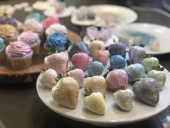 BAKELL Soft Purple Edible Glitter, 25 Grams | TINKER DUST Edible Glitter | KOSHER Certified | 100% Edible Glitter | Cakes, Cupcakes, Cake Pops, Drinks, Dessert Vegan Glitter & Dusts (25g, Soft Purple)