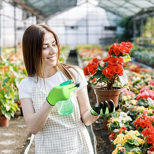 Kebada W1 Work Gloves for Men and Women, PU Coated Safety Gloves with Grip, Touchscreen, Ideal for Warehouse Package Handling, Construction, Gardening, Green Medium