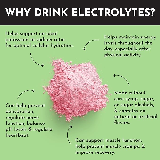 Strawberry Limeade Electrolytes – 30 Serving Bag – Clean Hydration Drink Mix with Essential Minerals – Remineralizing Formula – No Sugar Added – Natural Energy & Cramp Support – Vegan, Non-GMO