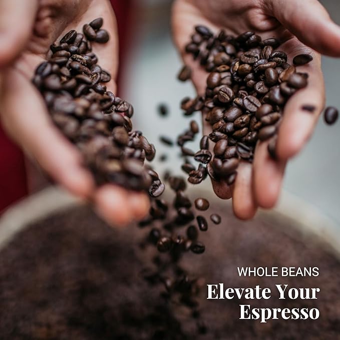 Caffe Vergnano 1882 Gran Aroma Whole Bean Arabica Medium Espresso Roast Coffee, 2.2lbs Bag - Italian Coffee Beans with Rich notes of Cocoa, Spices & Dried Fruit, Intensity 8/10-1000g Bag (2 Pk)