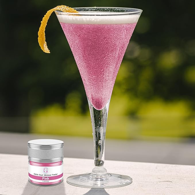 Glitter & Glitz Edible Glitter for Drinks - Premium Drink Glitter Edible Dust for Cocktails, Baking, Brew, Champagne - Luster Dust and Cocktail Glitter - Edible Glitter for Drinks Decoration