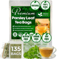 FreshDrinkUS, Premium 135 Parsley Leaf Tea Bags, 100% Natural & Pure from Parsley Leaves. Loose Leaf Parsley Herbal Tea. Made with Natural Material Tea Bags. No Sugar, No Caffeine, No Gluten, Vegan.