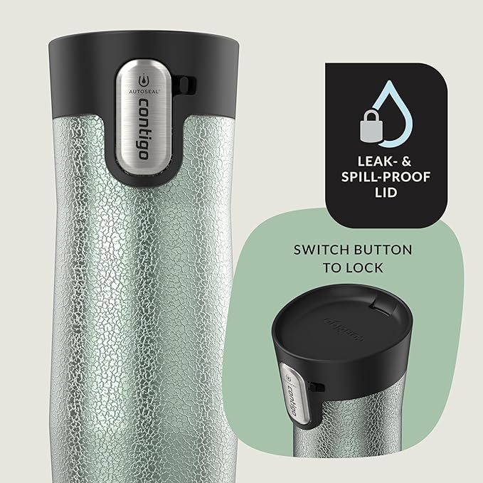 Contigo AUTOSEAL West Loop Vacuum-Insulated Stainless Steel Travel Mug with Easy-Clean Lid 16 oz