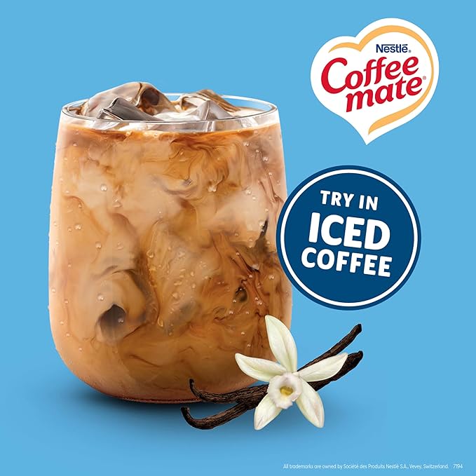 Nestle Coffee mate Coffee Creamer, French Vanilla, Liquid Creamer Singles, Non Dairy, No Refrigeration, 0.375 fl oz Tubs (Pack of 360)