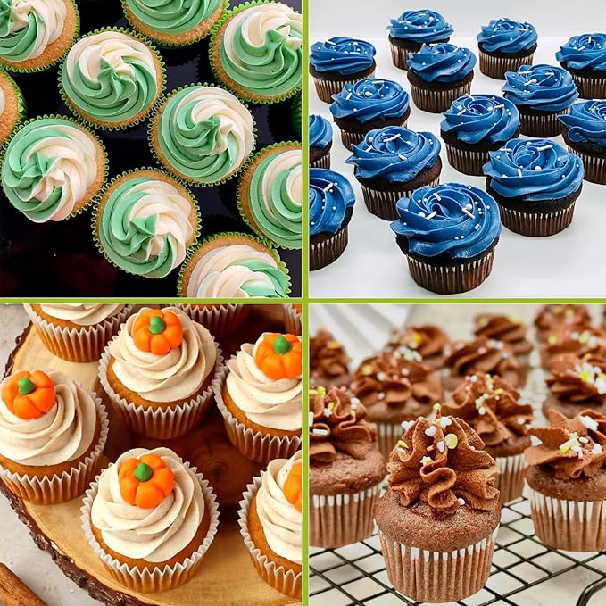 FANTEXY Dessert Decorating Syringe Set, Stainless Steels Cake Decorating Tools 6 Piping Icing Nozzles Cupcake Decorating Kit Icing Piping Kit