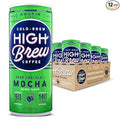High Brew Coffee, Cold Brew Coffee, Dark Chocolate Mocha, 8 Fl Oz, Ready-To-Drink (Pack of 12)