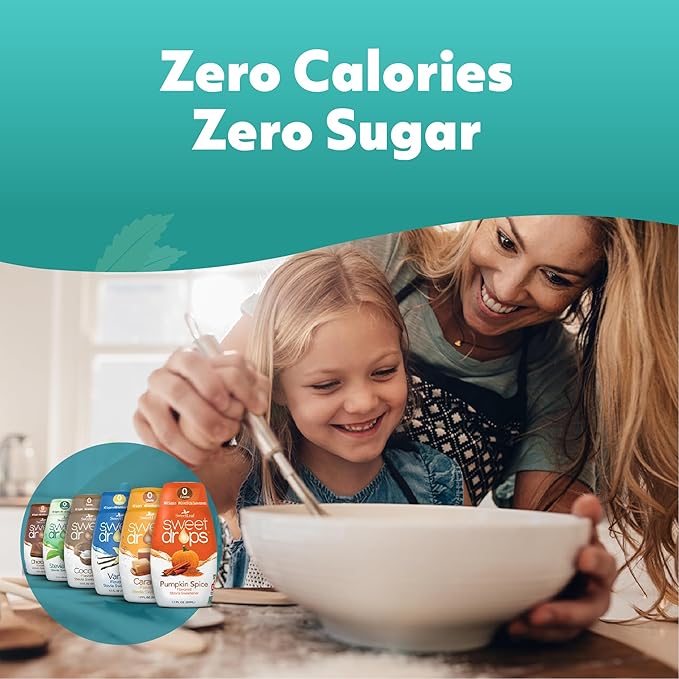 SweetLeaf Sweet Drops - Flavored Stevia Liquid Sweetener, Stevia Extract, Zero Calories, Gluten Free, Keto Friendly, Non GMO, Natural Flavor, Sugar Alternative - Variety Pack, 1.7 Fl Oz (Pack of 4)