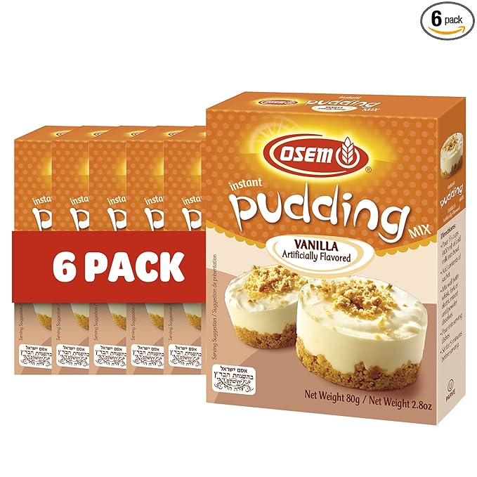 OSEM Pudding Vanilla Flavor, 2.8 oz, (Pack of 6)