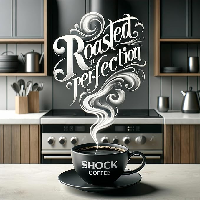 Shock Coffee Whole Bean, The Strongest Caffeinated All-Natural Coffee, Up to 50% more Caffeine. 1 pound