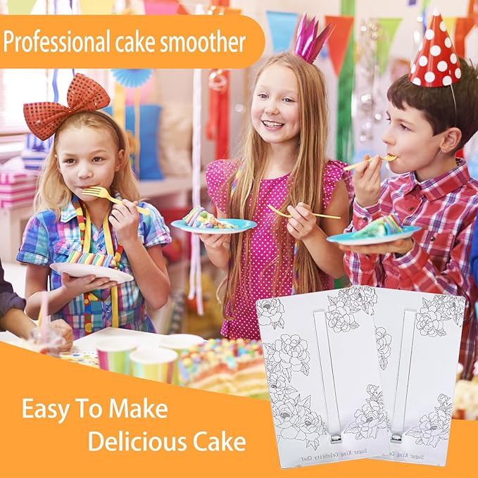 KALAIEN Fondant Smoother with Handle Acrylic Cake Smoother Tool for Icing fondant tools set-Square