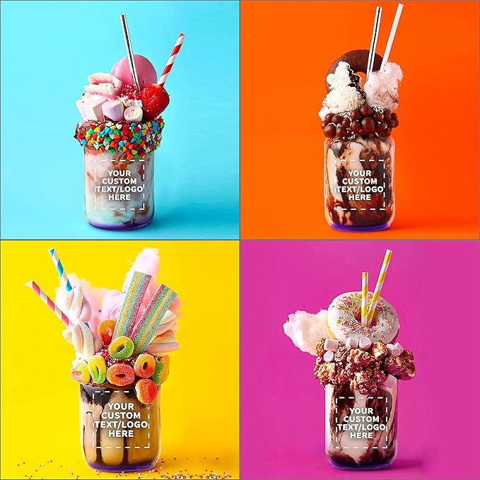 DISCOUNT PROMOS Custom Decorating Mason Jars 12 oz. Set of 100, Personalized Bulk Pack - Glass Jars for Overnight Oats, Candies, Fruits, Pickles, Spices, Beverages - Purple