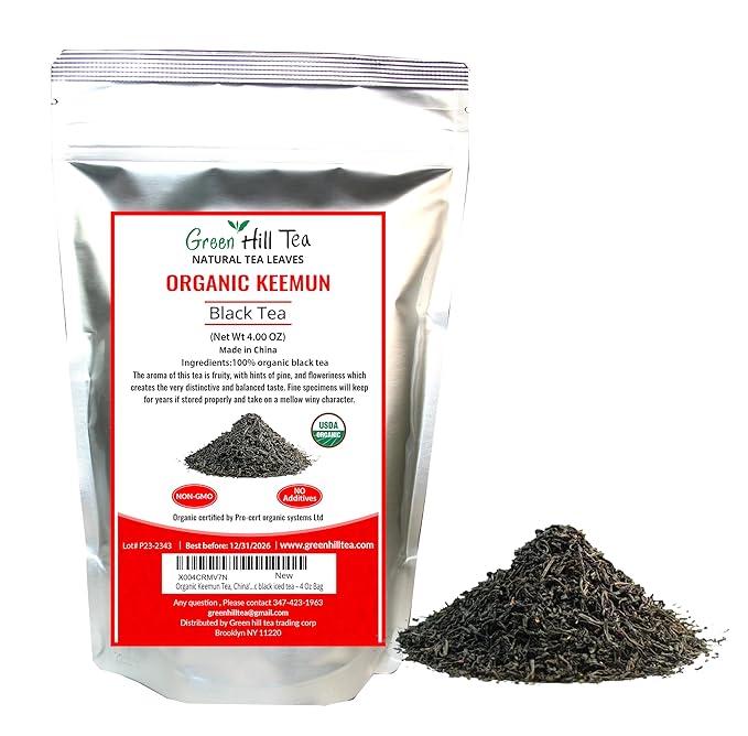 Keemun Tea, China’s most famous natural and organic black iced tea – 4 Oz Bag