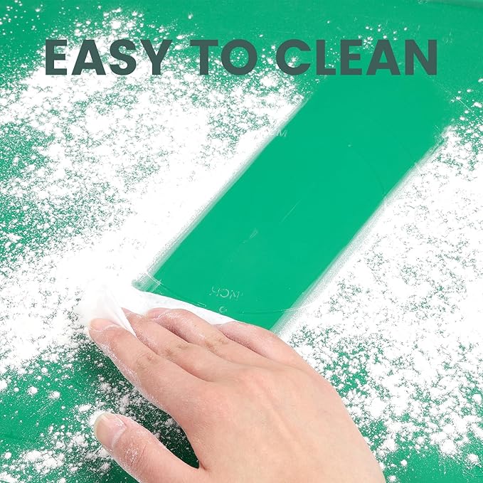 Silicone Pastry Mat, 21×15 inches, nonstick baking mat with measurements. Ideal for dough mat, pastry board, kitchen counter mat, dough rolling mat, pie crust mat, fondant mat, pasta/pizza mat.