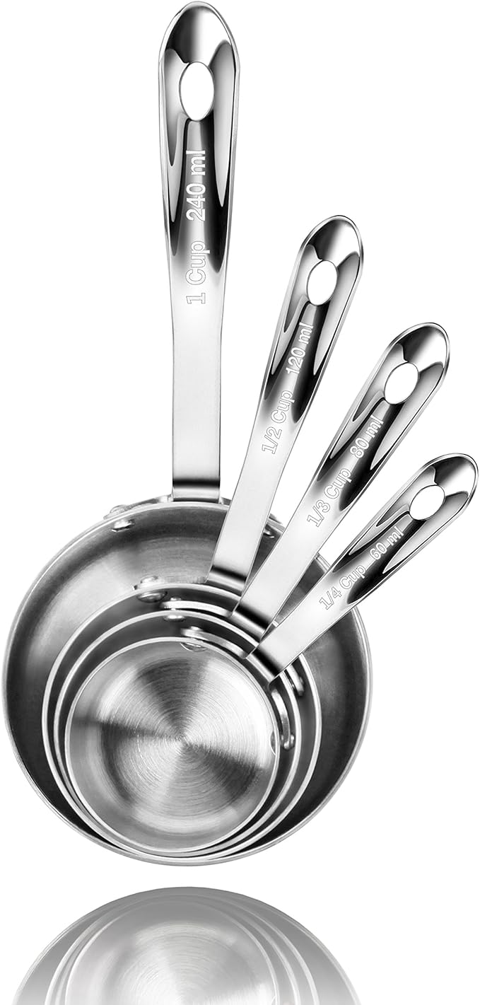 New Star Foodservice 43143 Stainless Steel 18/8 Measuring Cups