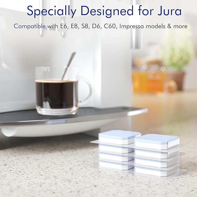 New England Stories Jura Compatible Descaling Tablets 18-Pack - Remove Limescale & Calcium, Improve Coffee Taste for Coffee Machines