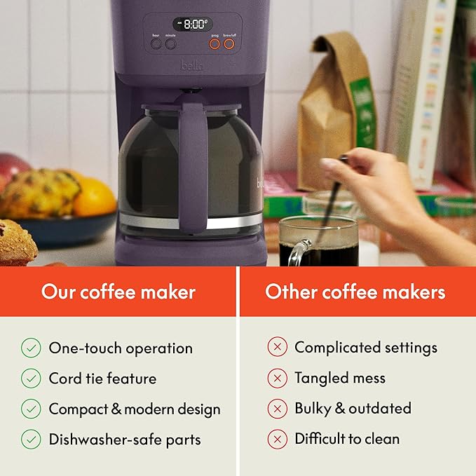 bella 12 cup Programmable Coffee Maker