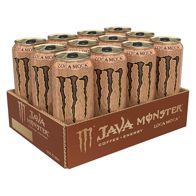 Java Monster Loca Moca, Coffee + Energy Drink, 15 Ounce (Pack of 12)