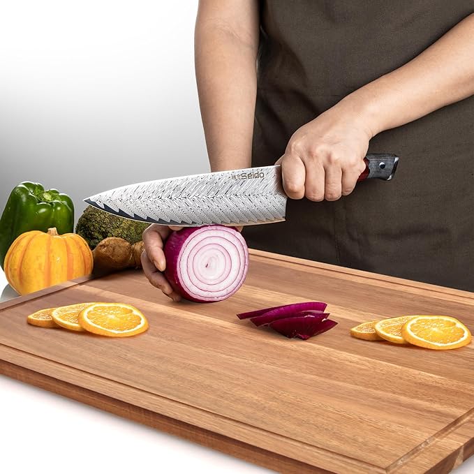 24"x18" XXL Extra Large Acacia Wood Cutting Boards for Kitchen Meat Big Wooden Cheese Charcuterie Board Hardwood Solid Chopping Board Bread Thick Olive Butcher Block Giant Turkey Serving Carving Board