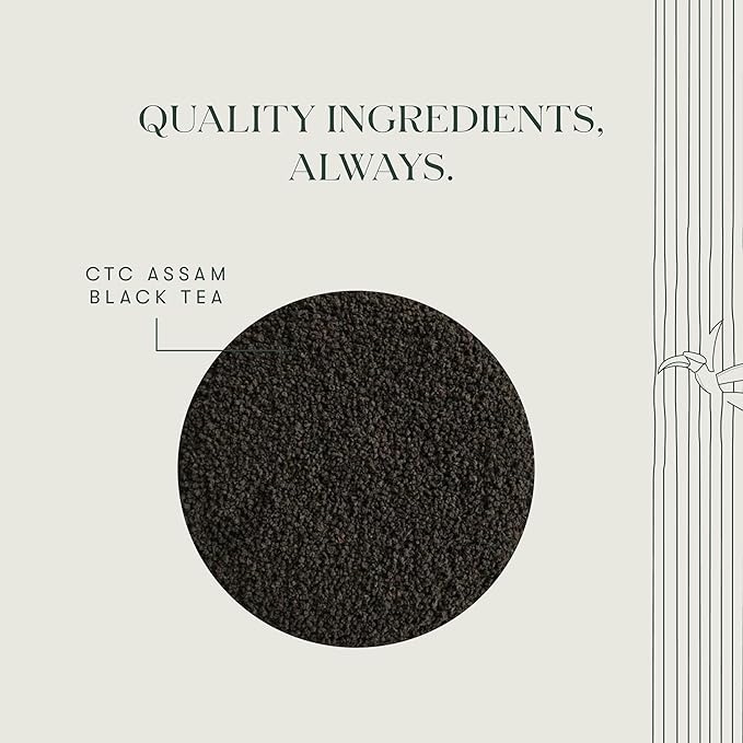 Luxmi Estates - Blue Hills - Organic CTC Assam Black Tea - Loose Leaf - 100g (50 Cups) | Jodhpur Blend - Rajasthan's Favorite Chai | Strong Cup of Original Indian Chai Tea - No Spices
