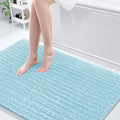 Arotive Luxury Chenille Bathroom Rug Mat, Extra Soft Thick Absorbent Shaggy Bath Rugs, Non-Slip Machine Wash Dry, Plush Bath Mats for Bathroom, Shower and Tub, 59x35, Blue