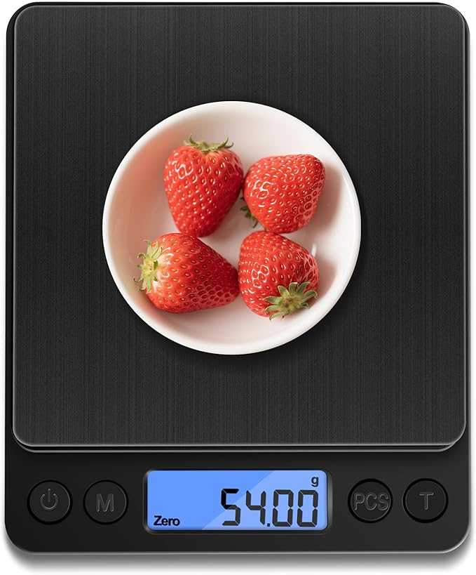 NEXT-SHINE Gram Scale, Weighs Up to 500g (0.01g), Mini Pocket Size Digital Coffee Espresso Scales with 2 Plastic Trays