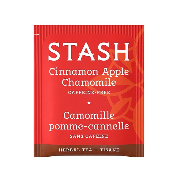 Stash Tea Cinnamon Apple Chamomile Herbal Tea - Naturally Caffeine Free, Non-GMO Project Verified Premium Tea with No Artificial Ingredients, 20 Count (Pack of 6) - 120 Bags Total