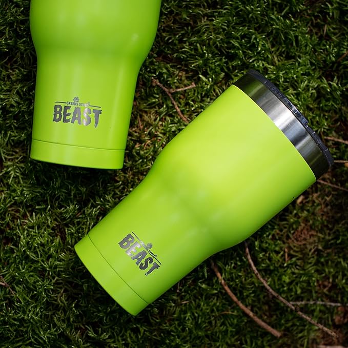 Beast 20 oz Tumbler Stainless Steel Vacuum Insulated Coffee Ice Cup Double Wall Travel Flask (Lemongrass Green)
