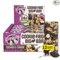 Lenny & Larry's Cookie-fied BIG BAR – Cookies and Creme Vegan Protein Bars 12x90g – Healthy Snacks, 24g Plant Protein & 10g Prebiotic Fiber – Gluten free Power Bar, Keto Friendly & Vegan