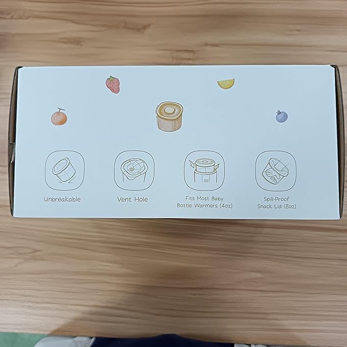 Moonkie Silicone Baby Food Containers | 8oz/4 oz Baby Food Storage Jars with Airtight Lids and A Snack Cup Lid | Freezer,Microwave and Dishwasher Safe, Reusable Baby Food Jars for Infant & Toddler