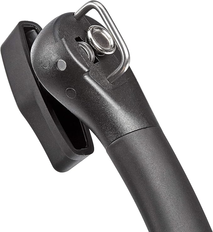 Amazon Basics Manual Can Opener, Hand Held, Black Soft Grip Single Handle, Large
