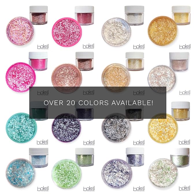 BAKELL Soft Pink Edible Glitter, 25 Grams | TINKER DUST Edible Glitter | KOSHER Certified | 100% Edible Glitter | Cakes, Cupcakes, Cake Pops, Drinks, Dessert Vegan Glitter & Dusts (25g, Soft Pink)