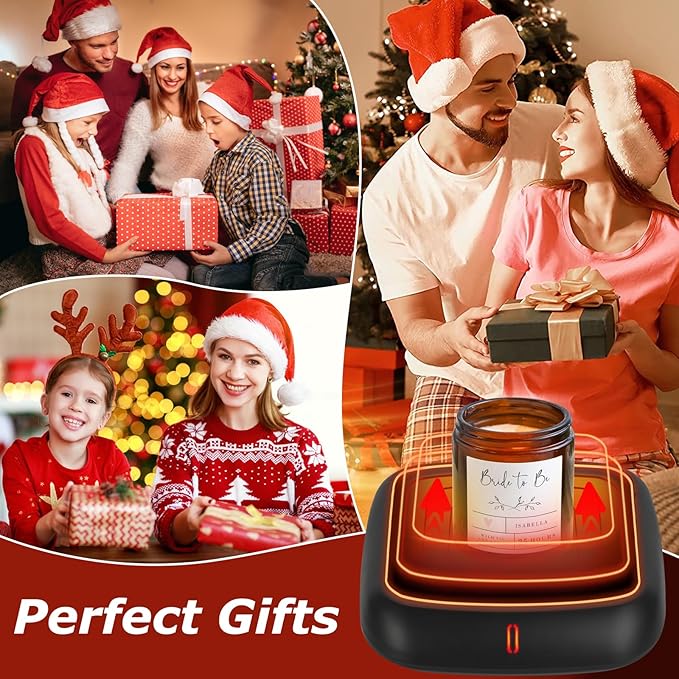 PUSEE Large Candle Warmer Plate with 6H Auto Shut Off, Coffee Mug Warmer with 3 Temp Settings,Wax Candle Warmer Safely Releases Scents Without a Flame,Tea Cup Warmer for Desk in Your Home & Office