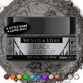 MONÉGASQUE Black Edible Glitter for Drinks 7g – Edible Glitter for Cakes & Cocktails - Black Luster Dust for Cocktail & Cake - Halloween Food Decorations, Drink, & Cake Decorating Spray Sparkles