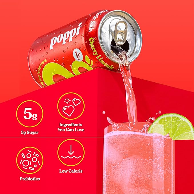 Poppi Sparkling Prebiotic Soda Beverage with Apple Cider Vinegar, Seltzer Water and Fruit Juice, Short List Variety Pack, 12 Fl Oz, Pack of 12, Packaging May Vary