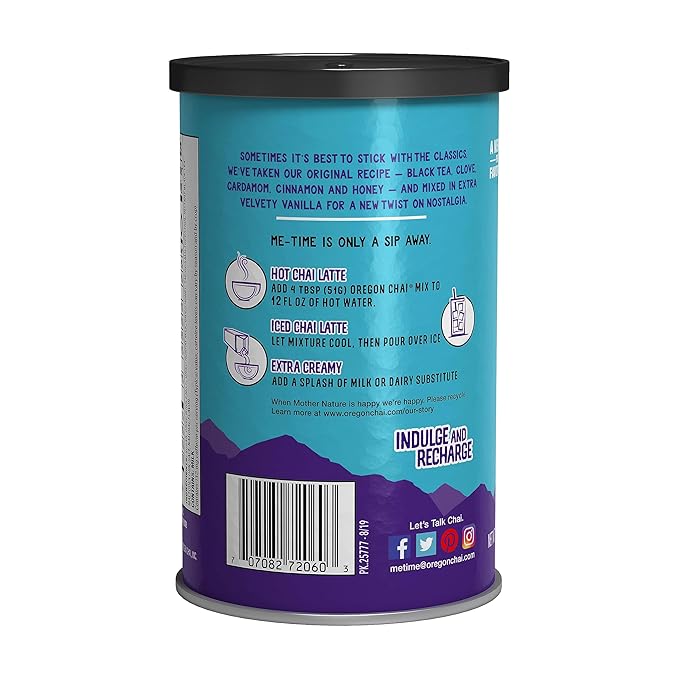 Oregon Chai Vanilla Chai Tea Latte Mix, 10 Ounces (Pack of 1)