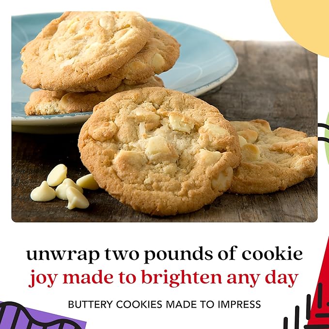 David's Cookies Freshly Baked Cookies - Delicious Handmade Soft Variety - Exquisite Gourmet Gift for Friends & Family on Special Occasions - Macadamia Nut 2lbs