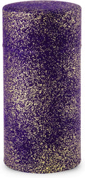 NOREN Japanese Tea Canister Tin (Yuzen Washi Paper - Gold and Purple), 7.06oz Size/Made in JAPAN with Includes Inner Lid of Airtight Damp-Proof/Kitchen Jar for Loose Leaf Coffee Tea Spice and More