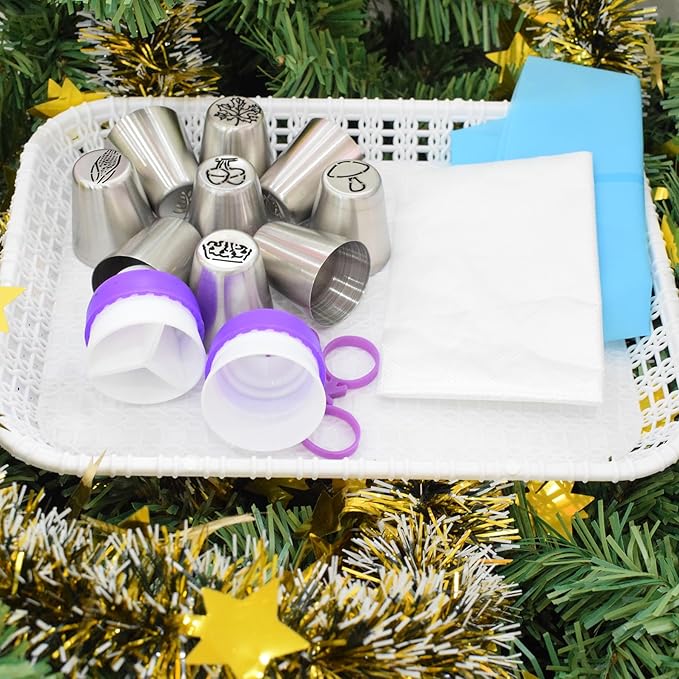Thanksgiving Icing Piping Tips frosting kit Cake Decorating Tools disposable and Reusable Piping Bags Couplers Kit